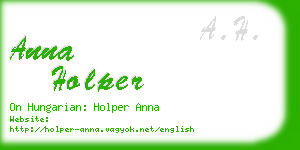 anna holper business card